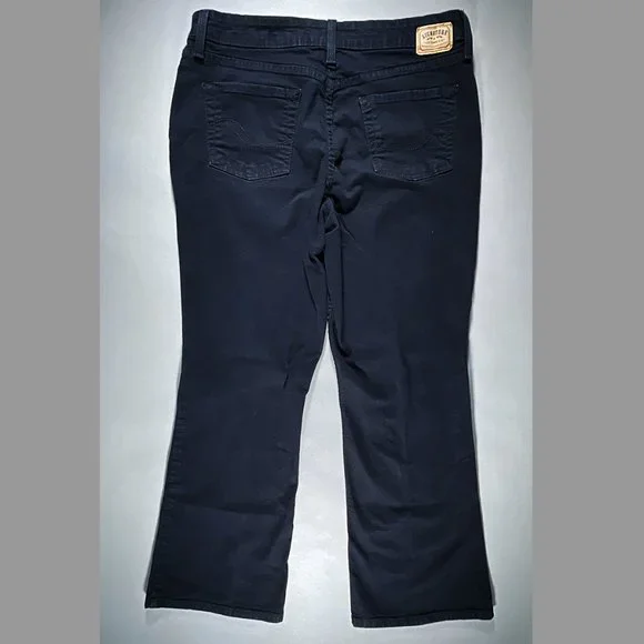 Signature by‎ Levi Strauss Black Jeans At Waist Bootcut Size Misses 14 Short - Picture 2 of 15